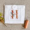 Cocktail Napkin Custom Embroidered Set of 4 {Dainty Wreath}