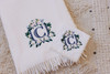 Wedding Crest Embroidered Blanket {Cream or Camel}: UPLOAD YOUR DESIGN