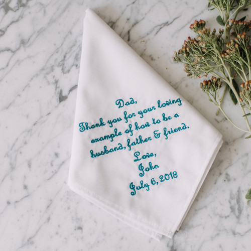 Father of the Groom handkerchief