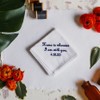 Groom Handkerchief embroidered with message and your wedding date